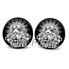 1 pair Stormtrooper Plugs ear plug gauges tunnel acrylic screw flesh tunnel body piercing jewelry