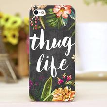 Thug Life oil painting Design Customized transparent case cover cell mobile phone cases for Apple iphone 6 6plus hard shell