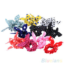 10Pcs Rabbit Ear Hair Tie Bands Accessories Japan Korean Style Ponytail Holder 2MWR