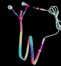 Lover Couple Luminous Mobile Earphone Headset Zipper In-Ear 3.5mm Headphones Promotion