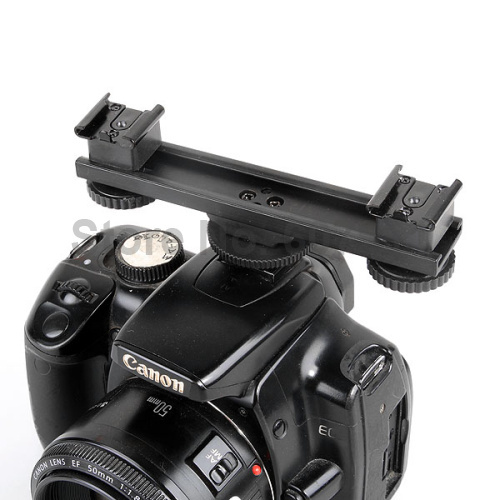 Cold Shoe Mount Dual Bracket for DV Camera LED Light Cold Shoe Mount Dual Bracket for DV Camera LED Light
