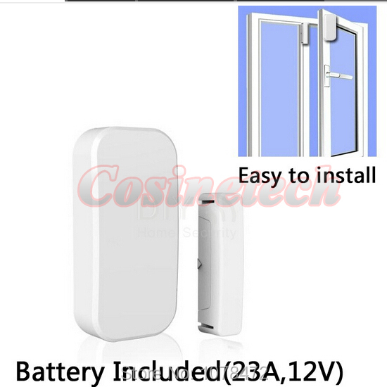 Wireless intelligent 433/315MHZ EV1527 Door magnet sensor, access contact for security home alarm systems