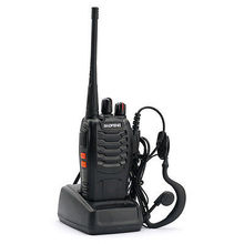 BAOFENG BF-888S UHF 400-470MHz 5W 16CH Ham Two-way walkie talkie portable ham Radio comunicador with headset