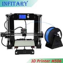 Upgrade M505 Full Acrylic Reprap Prusa i3 LCD 3d printer DIY Kit printer 3d-metal-printer Prusa support 0.1mm Print duplicator