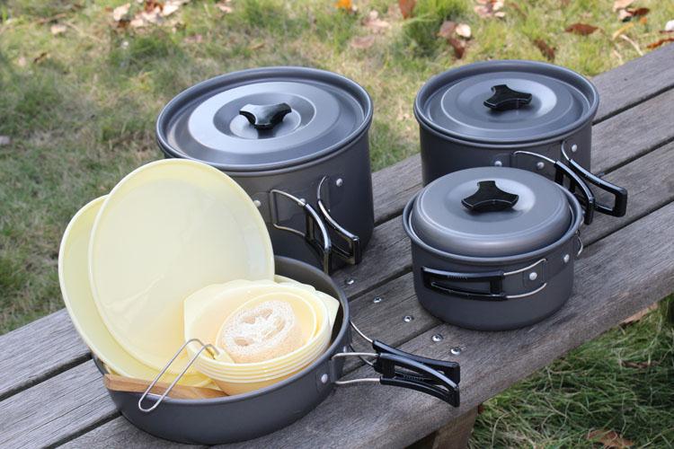 High Quality Outdoor Camping Cooking Set Cookware Set DS 500 For 4 5