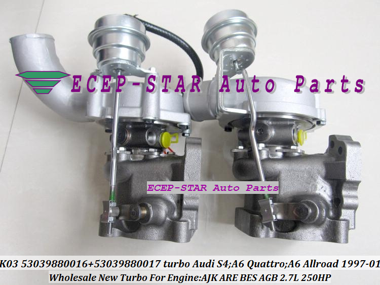 K03 53039880016 53039880017 Turbo Turbocharger for Audi S4 A6 Quattro A6 Allroad 1997-01 AJK ARE BES AGB 2.7L 250HP (4)