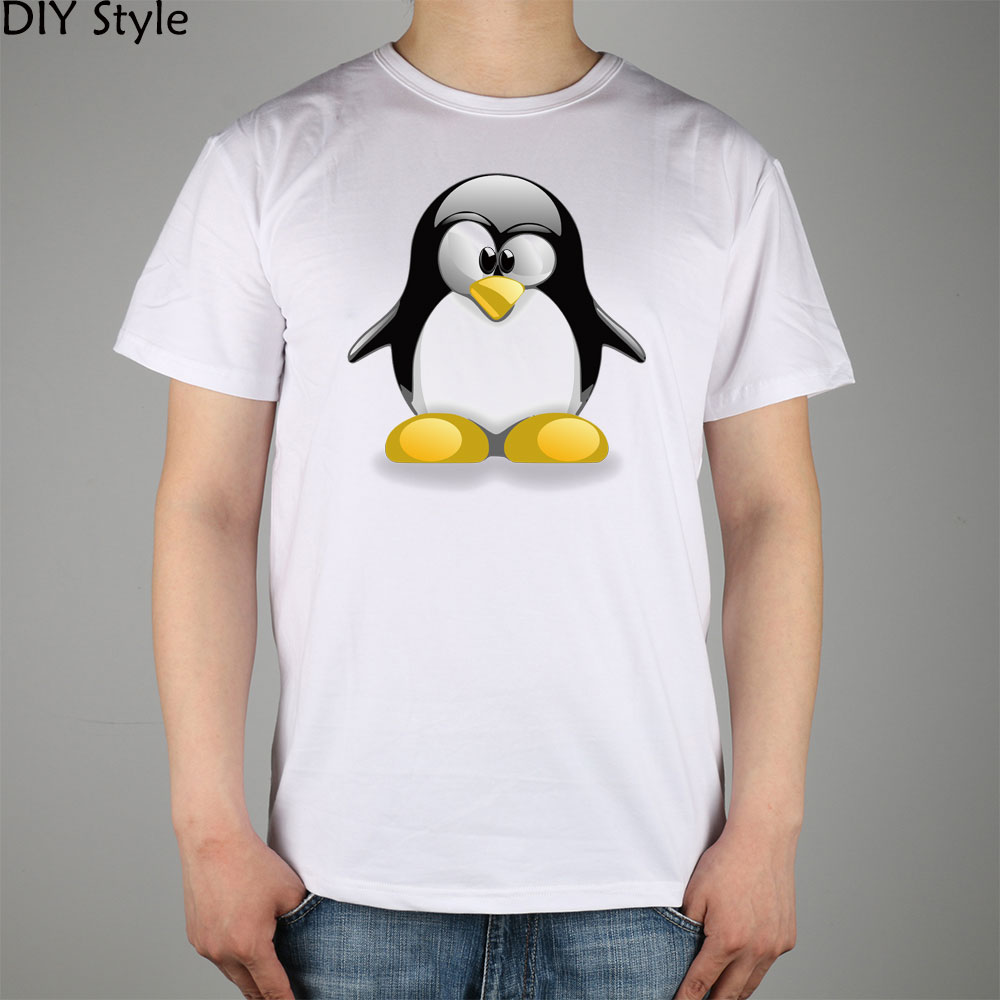 20486 かわいい リトル ペンギン 12011 linux tシャツ トップライクラ綿の男性tシャツ新