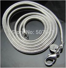 2MM 16 24inches snake chain NEW ARRIVE hot sale 925 sterling silver women men Necklace jewelry