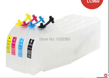 4pcs4 empty XL printer refillable ink cartridge for Brother LC75 LC79 LC1240 LC1280 LC73 LC77 LC400 LC450 LC12 LC17