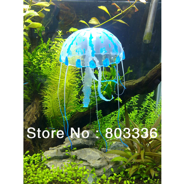 Гаджет  Free Shipping Glowing Effect Artificial Jellyfish for Aquarium Fish Tank Ornament - Blue None Мебель