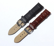 1PC 20mm Genuine Leather Strap Steel Buckle Wrist Watch Band Soft