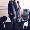 Print Luxury Brand Women Scarves Fashion Double sided Imitation Cashmere Large Cape Shawl British Wind Pashmina