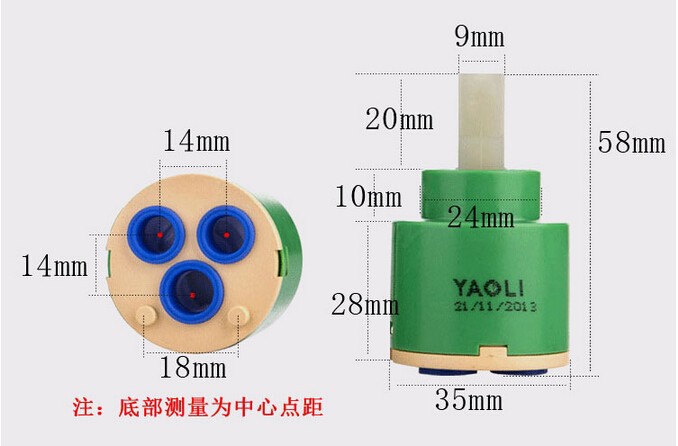 Description Picture 3 of itembulk sale high quality 40 mm or 35 mm size ceramic faucet cartridge faucet valve faucet accessories