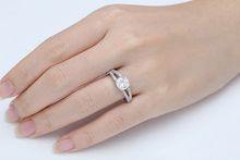 A pair of rings 100 Sterling 925 Silver Simulated Diamond Promise Engagement Wedding Rings