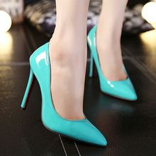 7 Colors Big Size Women Pumps Sexy Red Bottom Pointed Toe High Heels Shoes Woman 2016 Brand New Design Wedding Party Shoes