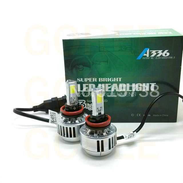 H8 H9 H11 auto Headlight Kits 3 led chips 12V/24V DC high power H7 HB3 HB4 9005 9006 LED Headlight Cree Chip