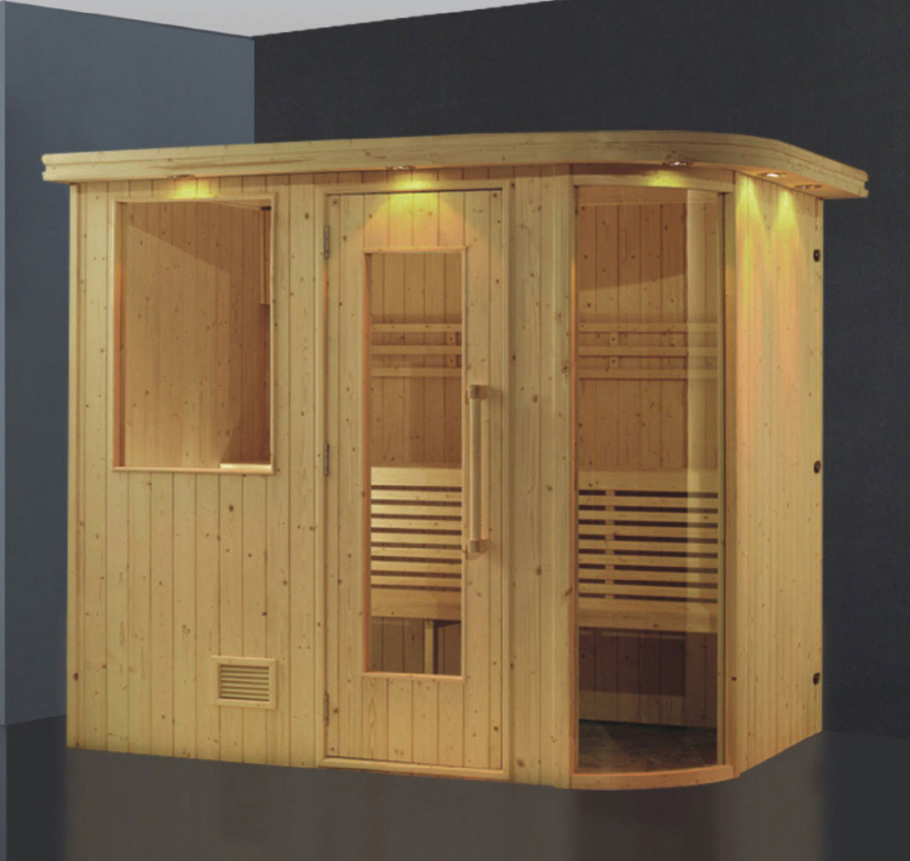 White pine sauna wood for sauna room with thermometer,sauna heater