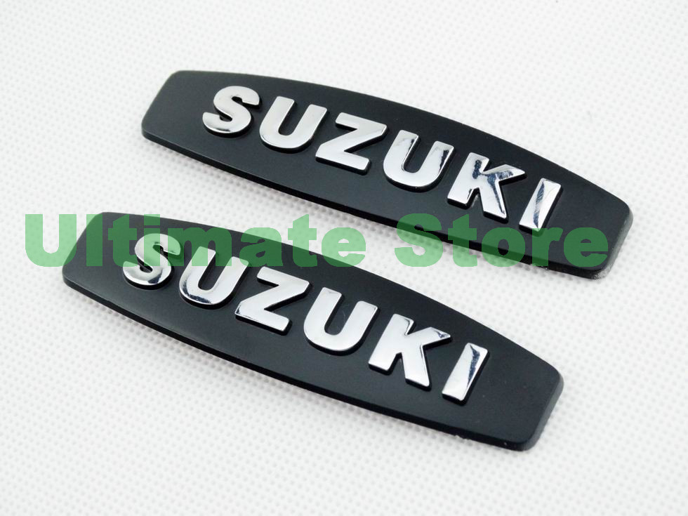 Custom Black/Chrome Motorcycle ABS Plastic Oil Fuel Gas Tank Badge Emblem Fairing Decal Sticker For Suzuki Decoration DIY