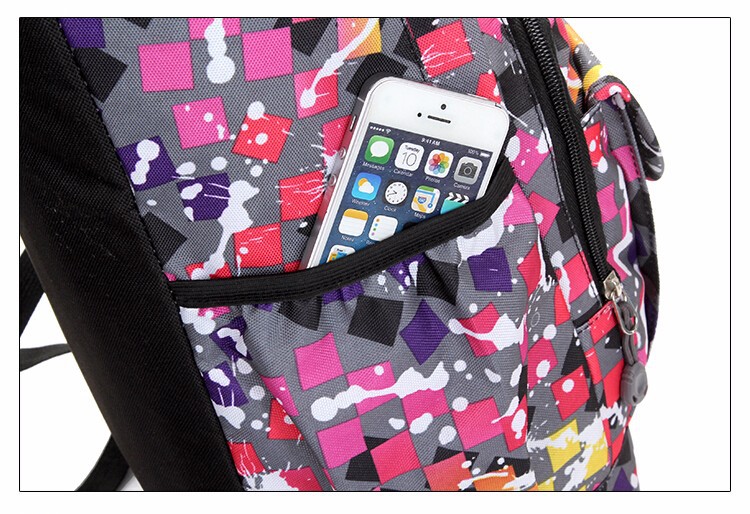 Fashion grid shape women nylon backpack girl school bag Casual Travel bags (22)