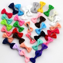 24pcs/lot 2″ Little Ribbon Bow Fashion Baby hair accessories Children Bowknot Hair clips Lovely Colorful Ribbons Baby Hairpin