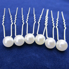 High Quality Wholesale 40pcs Lot 8mm Pearl Hair Pins Clip Wedding Bridal Prom Women Hair Jewelry