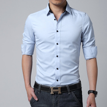2015 New Fashion Brand Casual Shirt Men, Warm Business Shirt With Velvet Long Sleeve Men Shirt, High Quality Cotton Shirt Male