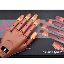 Professional Nail Trainer Tools Super Flexible Fingers with Nail Tips Personal Salon Adjustable Training Practice Hand