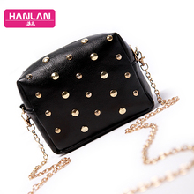 2016 Brands Women Bag Ladies Handbag Over Shoulder Rivet Chain Handbag Purse Women Crossbody Bag Mini Messenger Bags for Female