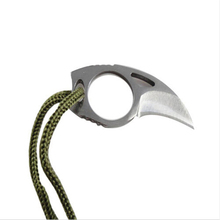 Custom Handmade Combat Tactical Claw Karambit Ring 3″ Knife Card knife credit card knife+Leather Sheath