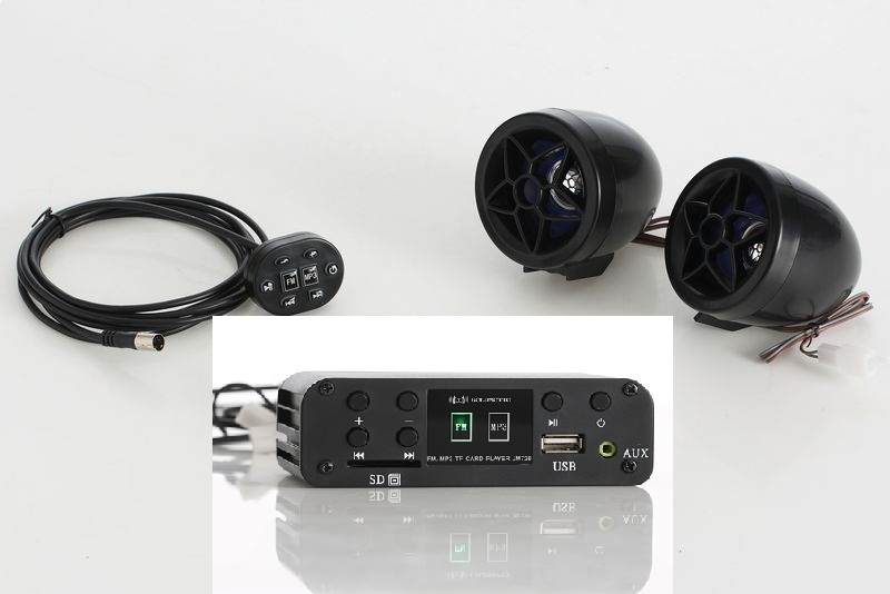 12V Motorbike Motorcycle MP3 player,ATV audio music system support SD card,USB FM radio with speakers high quality