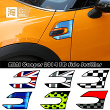 MINI Cooper JCW Union Jack Checkered Side Scuttles for 2014 2015 F56 F55 Hardtop new 3D