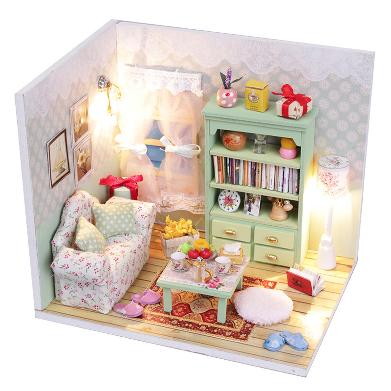 3d diy model wooden doll house toy for birthday gift and 3d diy model wooden doll house toy for birthday gift and