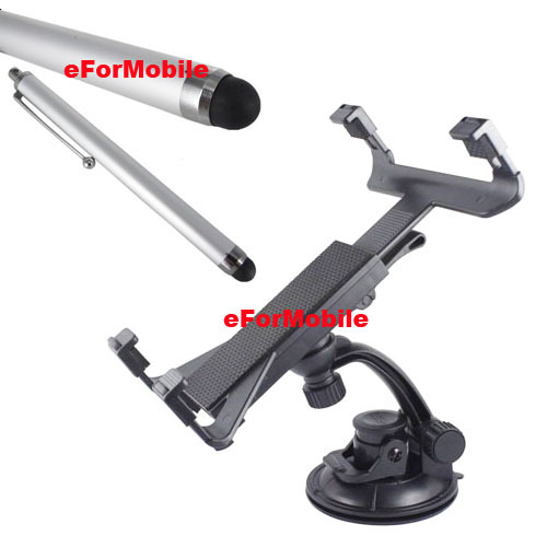 Rotary Tablet Holder Tablet PC Stand Window Sunction Holder Stylus For Samsung Galaxy Tab 4 10