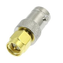 2015 Hot New Gold Tone  Metal SMA Male to Silver Tone BNC Female Connector Adapter