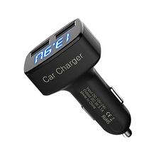 2015 Hot 4 In 1 Dual USB Car Charger Adapter With Voltage DC 5V 3.1A Tester for iPhone