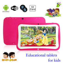 7 inch kids tablet pc Android4 4 Quad Core 1G 8GB IPS screen 1024x768 Built learning