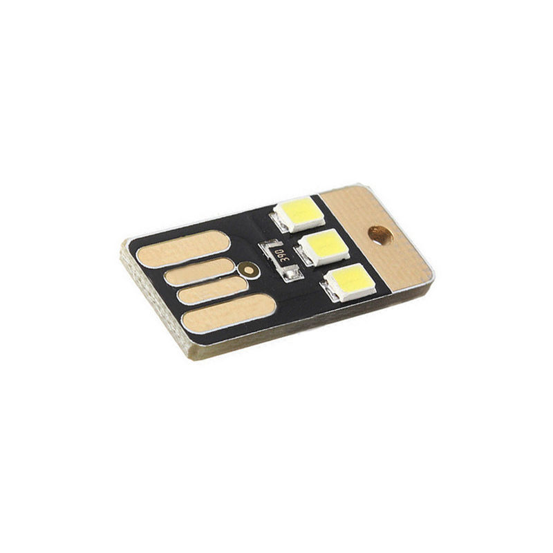 White Mini LED Night Light Portable USB Power Pocket Card Lamp Bulb Led