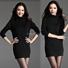 New 2015 Sweater Women Fashion Knitted Jumper Pullover Long Sleeve Plus Size Tops Casual Knitwear Dress 12