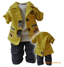 Free shipping 2015 New autumn baby boy clothing sets children fashion clothes for kids 3 piece