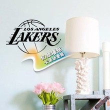 DIY vinyl font b NBA b font Los Angeles lakers badge logo basketball decoral wall stickers