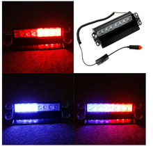 8W 8 LED car Emergency Vehicle Warning Strobe Flash Light Red Blue Yellow White mixed colors