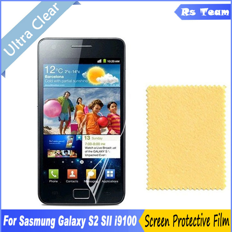 6pcs/lot High HD Clear Front Screen Protector Display Screen Guard Film for Samsung Galaxy S2 SII i9100 Protective Film Free