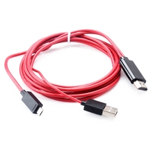 Hml микро USB к HDMI телевидение высокой чёткости адаптер кабель для пк монитор смартфонов для