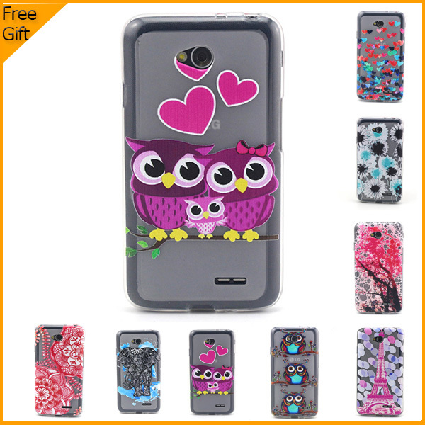 Luxury Owl Flower Cute Cartoon Cell Phone Case Cover For LG L70 D325
