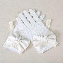 Bow Knot Princess Gloves For Children Mesh Gloves 2016 Fashion Accessories For Kids Newborns Princess Costumes Children Clothes