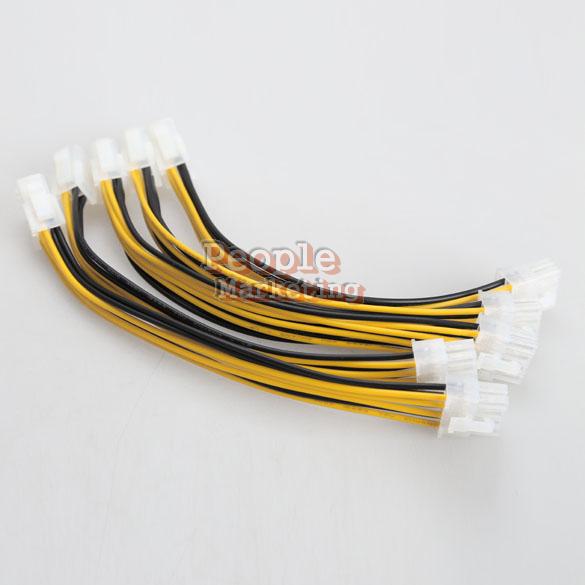 5PCS ATX 4 Pin Male to 8 Pin Female EPS Power Cable Adapter Convertor P4PM