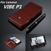 fundas Lenovo VIBE P1 card holder cover case for Lenovo VIBE P1 leather phone case ultra thin wallet flip cover