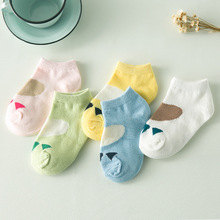 Fashion Children Cute Cartoon Bear Paw Stew Cotton Socks Heart Triangle Shaped Pattern Baby Socks Loose Cozy Kids Socks 6427101