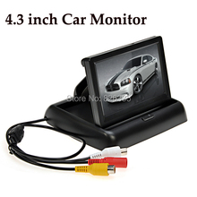 Folding 4.3inch TFT Color LCD Screen Parking Sensor Video Monitor Car TV Rearview Backup  for  Reverse Camera