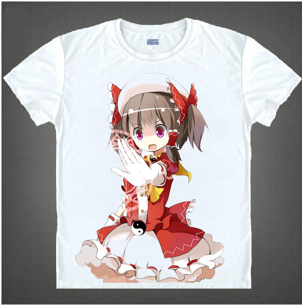 Anime Tou hou Project Unisex cosplay print t shirt summer short sleeve men women fashion t